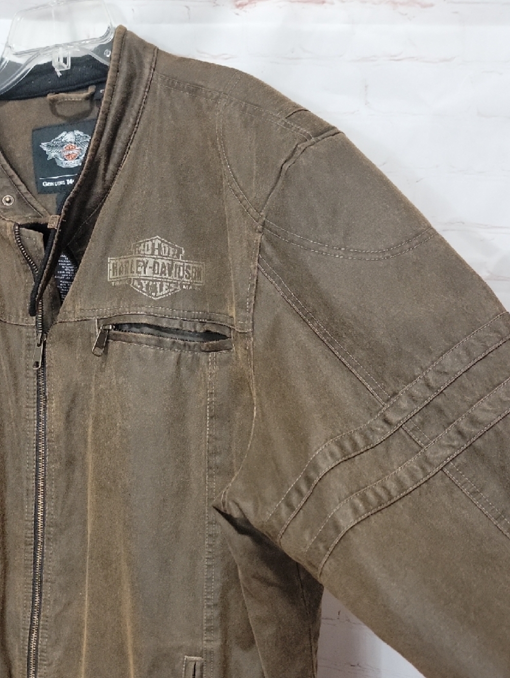 Harley-Davidson Men's Dark Brown Zip-Front Shirt Jacket - Picture 4 of 5